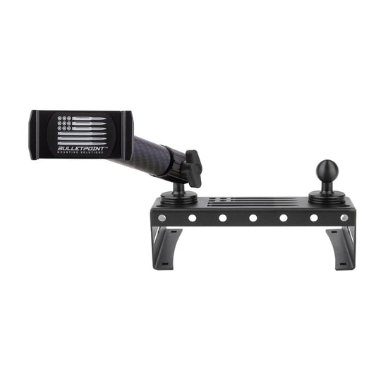 Bulletpoint Metal Dash Mount Phone Holder Compatible with 2015-2020 Ford F150 & 2017-2022 F250/F350 Super Duty - Dual 20mm Ball Dash F150 Phone Mount