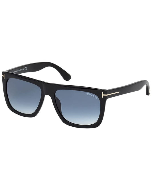 Tom Ford Rectangular Sunglasses TF513 Morgan 01W Black 57mm FT0513