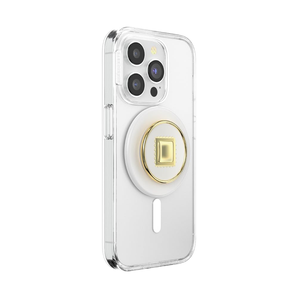 PopSockets Phone Grip for MagSafe, Magnetic Holder, Phone Stand, Gold - Raviolo