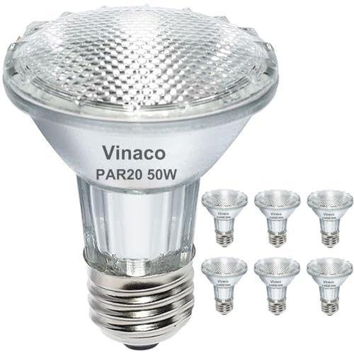 Vinaco PAR20 50W Halogen Bulb Dimmable 120V 3000K Warm White for Range Hood