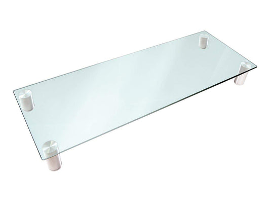 Monoprice 116356 Multimedia Riser Desktop Monitor Stand - Clear Glass, Large 30.8 x 11 Inches - Workstream Collection, 30.8" x 11.0"