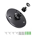 Metal Gooseneck Microphone Flange Mount with Pad for Church, Podium, Studio, Podcasts, Lectures, Broadcasts, Gaming and Streaming, Mic Flange Mount