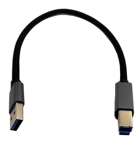 Traovien USB A to B 3.0 Cable Durable Nylon Braided Type A to B Male SuperSpeed USB Adapter Compatible Printers Scanner Monitor External Hard and More
