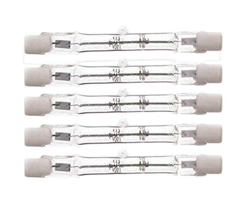 CTKcom 250-Watt 3.1-Inch T3 Halogen Bulbs(5 Pack) - J Type 78mm Double Ended 120 Volts 250 Watt T3 Halogen Bulbs R7S Double Ended Filament Flood