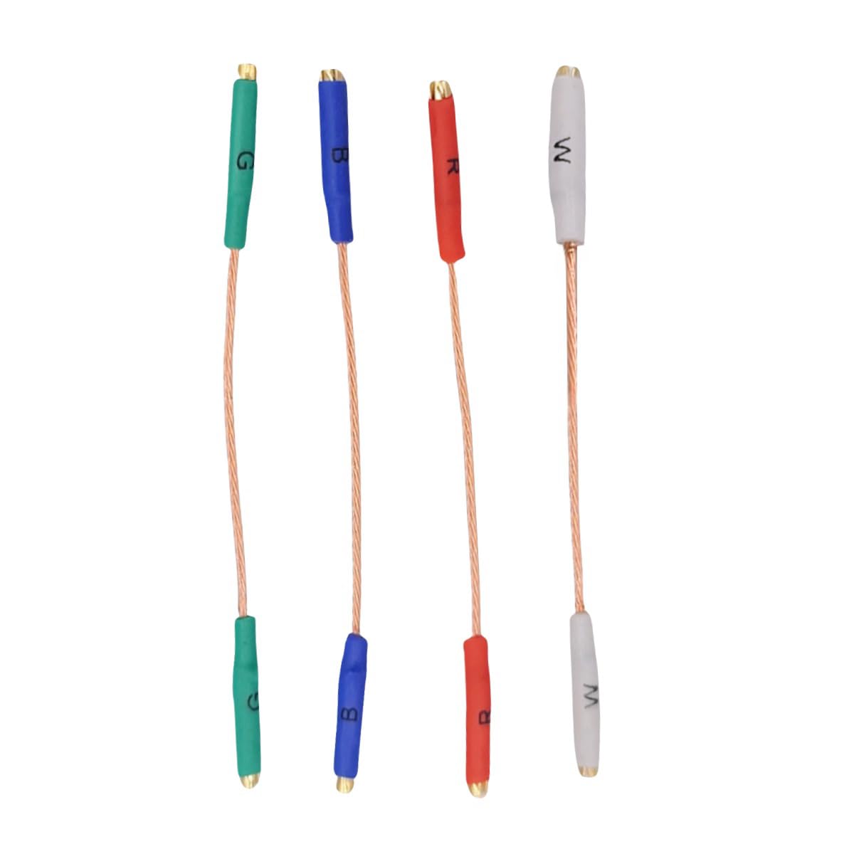 Turntable Headshell Lead Wires - 24K Gold Plated Clips, 7N OFC Copper Phono Cartridge Wires for Audiophile Vinyl Players
