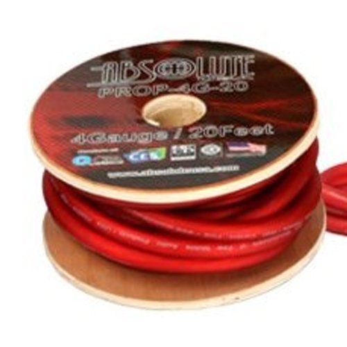 Absolute PROP4G50RD Pro Series Red 50 Feet 4 Gauge Ultra Flexible Power/Ground Battery Amp 12V Cable Wire for Auto, Car, Inverter, RV, Solar, Marine, Trucks