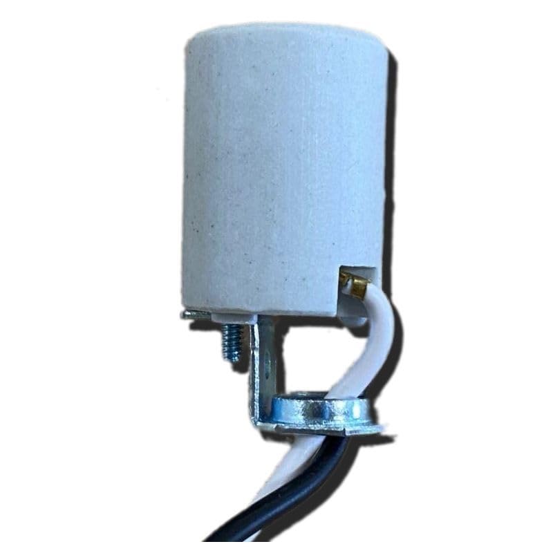 E17 Intermediate Base Keyless Unglazed Porcelain Socket with Wire Leads