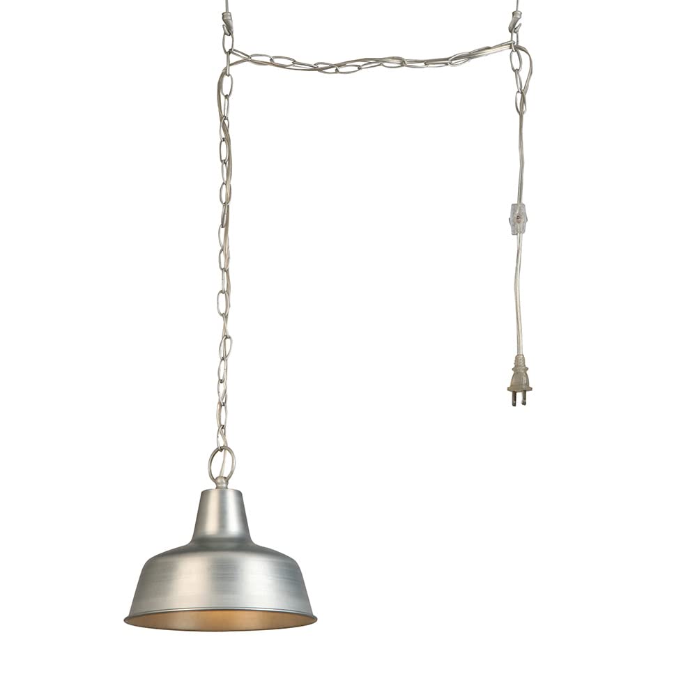 Mason Pendant Light Fixtures - Adjustable Hanging Lights for Kitchen Island, Dining Room - 10-Inch Farmhouse Light Fixtures with Metal Shade, Painted