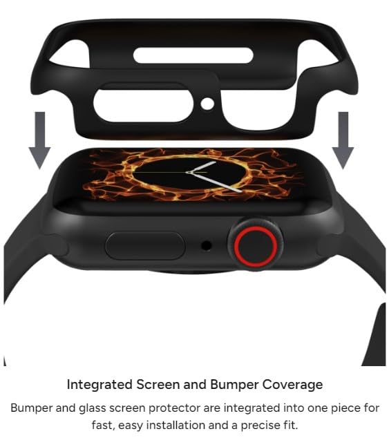 ZAGG InvisibleShield Glass Elite 360 Samsung Galaxy Watch6 (40mm) Screen Protector - Integrated Bumper & Glass Protection, 5X Stronger, Smudge-Resistant with ClearPrint Technology, Easy Install