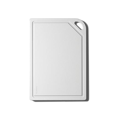 The MK Free Board - Large Plant-Based, Eco-Friendly Cutting Board, Dishwasher-Safe with Juice Groove and Free of Permanent Microplastics (Cloud)