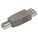 USB A Female to B Male Adapter - Beige