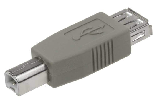 USB A Female to B Male Adapter - Beige