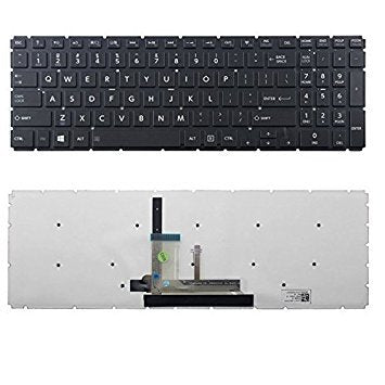 New US Backlit Keyboard (Without Frame) Replacement for Toshiba Satellite S55-C5138 S55-C5162 S55-C5214S S55-C5260 S55-C5262 S55-C5274 S55-C5248
