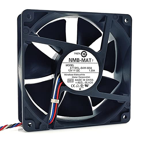 4715KL-04W-B56 12V 120mm Fan, 12V 1.3A 12038 4-pin Cooling Fan