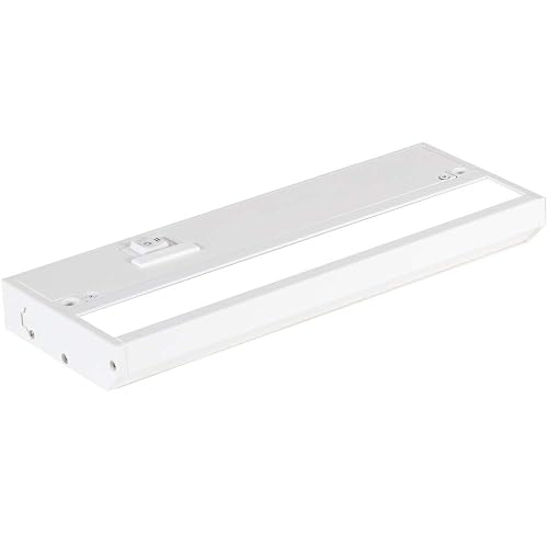 LED Under Cabinet Lighting Hardwired - 3CCT 9 Inch White Finish - Undercabinet Lights for Kitchen - Linkable Undercounter Dimmable Plug in Light or