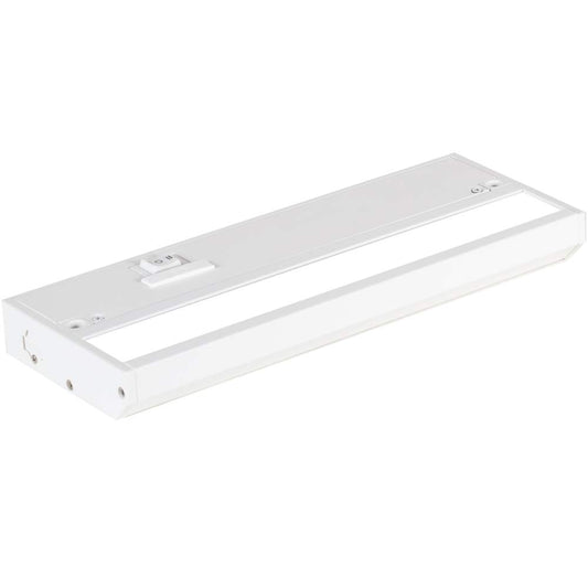 LED Under Cabinet Lighting Hardwired - 3CCT 9 Inch White Finish - Undercabinet Lights for Kitchen - Linkable Undercounter Dimmable Plug in Light or