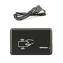 Mifare Card Reader has 28 configurable Output Format, Emulate USB Keyboard Output + 5 Cards (USB Reader Black)