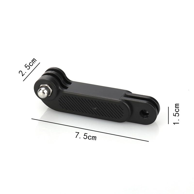 ThtRht 2 Pack Action Camera Curved Extension Arm Adjustable Rotating Camera Mount Joint Adapter for Mobile Phone Chest Strap Harness Mount Head Strap