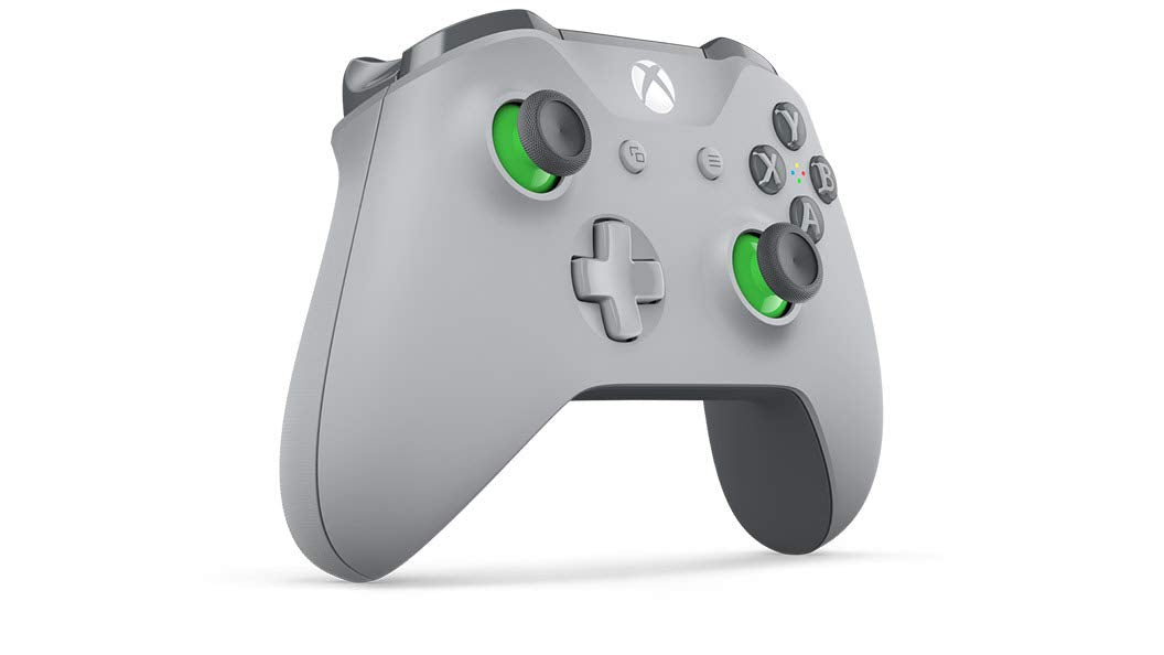 Microsoft Wireless Controller - Grey/Green - Xbox One [video game] [video game] [video game] [video game] [video game] [video game] [video game]