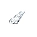 Wire Mesh Cable Tray, Electro Zinc Plated, Silver Steel, 1.97 x 5.91 x 59.06 inch, 2-Pack