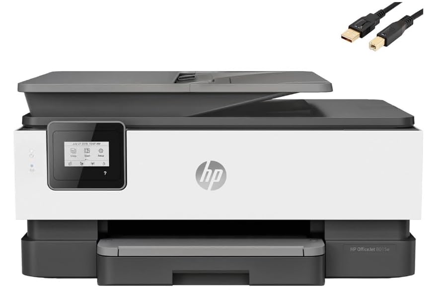 HP OfficeJet 80 Series Wireless All-in-One Color Inkjet Printer, Copy Print Fax Scan, Mobile Printing, Auto 2-Sided Printing, with 6 Months of Instant