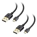 Cable Matters 2-Pack Micro USB to USB A Cable - 6ft, 3A/15W MicroUSB Charging Cable with Micro-B 2.0 Connector for Android Phones, Tablet, PS4