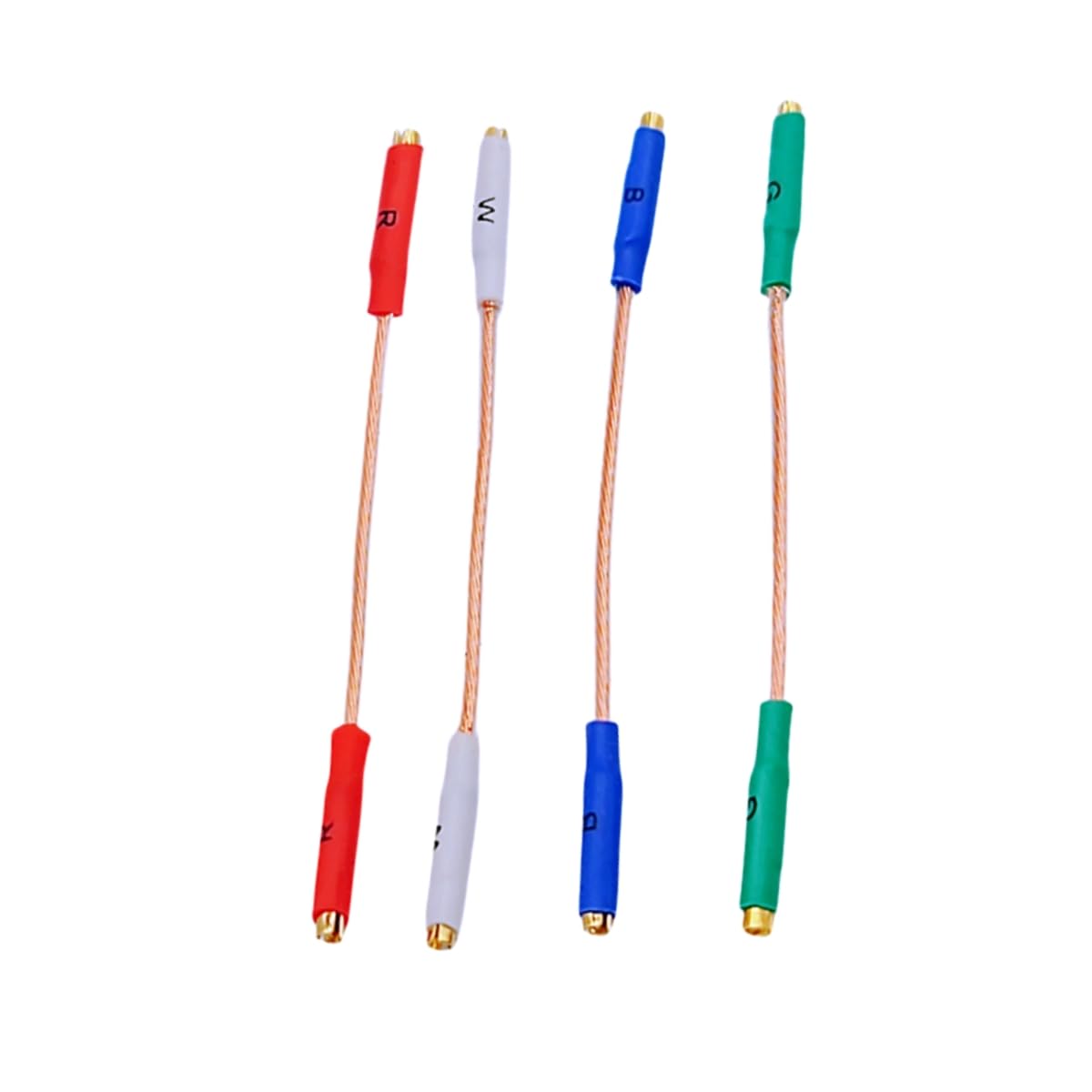 Turntable Headshell Lead Wires - 24K Gold Plated Clips, 7N OFC Copper Phono Cartridge Wires for Audiophile Vinyl Players
