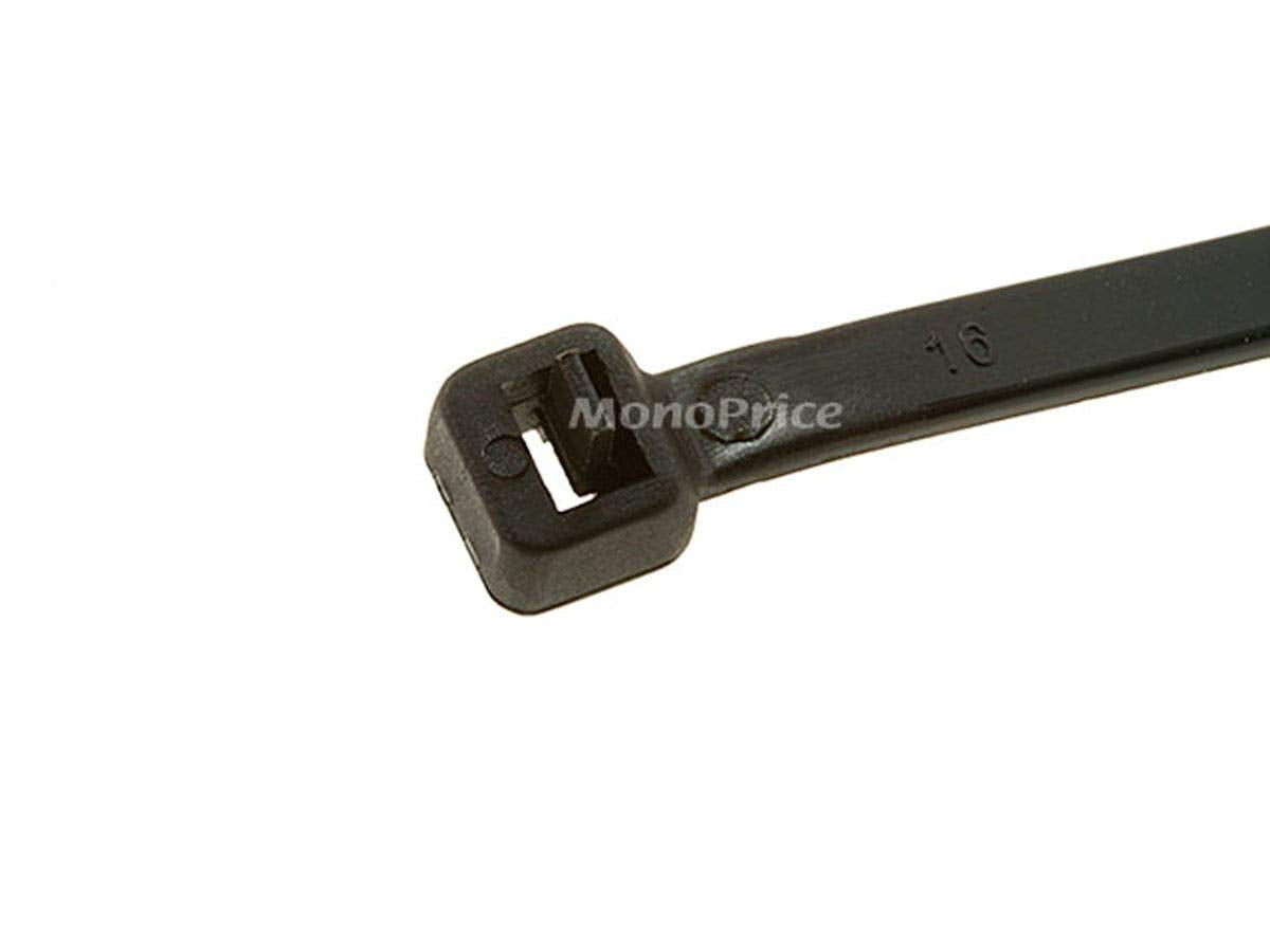 Monoprice 105797 8-Inch 50LBS Releasable Cable tie, 100-Piece/Pack, Black