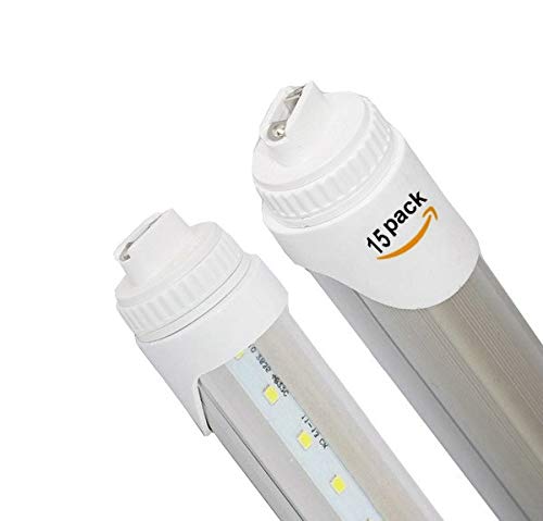 KRLED CYLED T8/T10/T12 LED Light Tube, 8ft 40W R17d,Replacement 38177-4 - F96T12/CW/HO - 110 Watt Fluorescent Tube, 5500K (Cool White), Double Ended