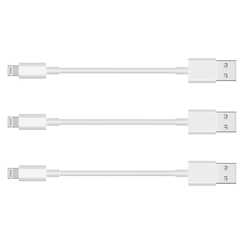 [Apple MFi Certified] Short iPhone Charger, 3 Pack (8 inch) Lightning to USB Charging Cable Original Fast Connector Data Sync Transfer Cord…