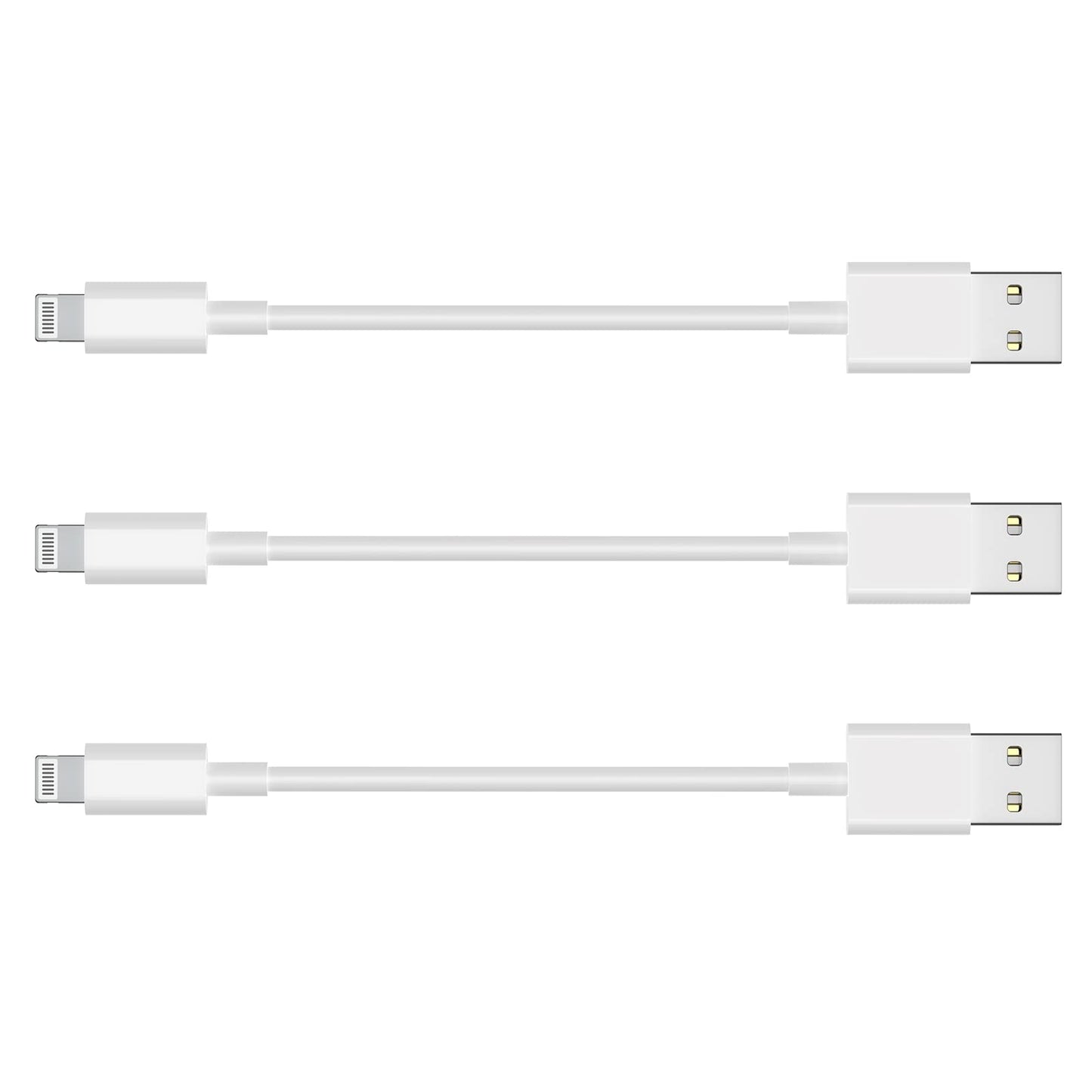 [Apple MFi Certified] Short iPhone Charger, 3 Pack (8 inch) Lightning to USB Charging Cable Original Fast Connector Data Sync Transfer Cord…