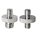 Foto&Tech 1/4" Male to 1/4" Male Screw +1/4" Male to 3/8" Male Threaded Screw Adapter Compatible with Camera Cage/Shoulder Rig/Tripod/Socket