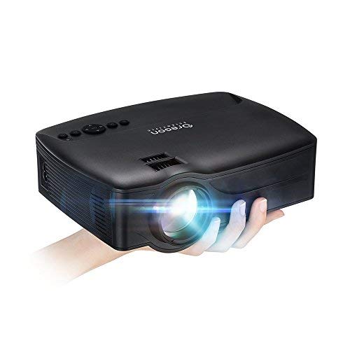 Projector,2018 Upgraded (+80% Lumens) Video Projector 1080P Supported, 30,000h Lamp Life with Big Display for Home Theater Games, Fire TV Stick HDMI
