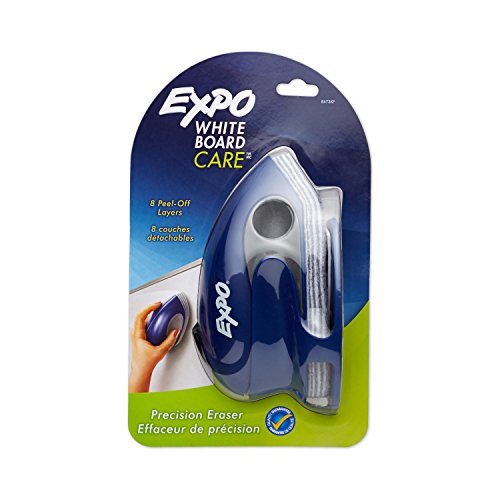 EXPO Precision-Point Whiteboard Eraser, 8 Peel-Off Layers, Docking Station Included - Calendar, Organization, Essential Supplies for Office, School