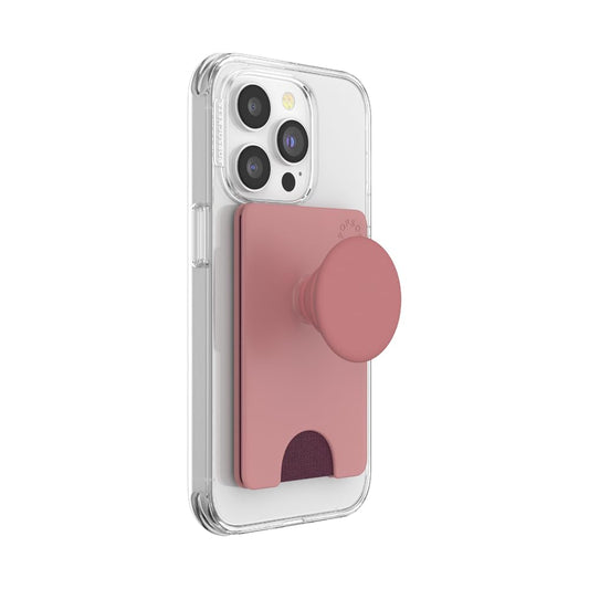 PopSockets Adhesive Phone Wallet and Card Holder with Grip, Pink - Clay