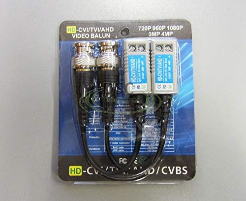6 PAIRS (12 Pcs) Mini CCTV BNC Video Balun w/pigtail