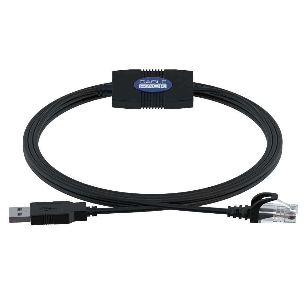 CableRack 6ft USB to RJ45 Rollover Console Cable for Cisco