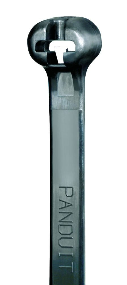 Panduit BT4LH-L0 Dome-Top Barb Ty Cable Tie, Weather Resistant Nylon 6.6, Light-Heavy Cross Section, Straight Tip, 120lbs Min Tensile Strength, 4" Max