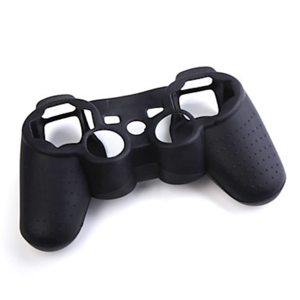 OSTENT Protective Silicone Gel Soft Skin Case Cover Pouch for Sony PlayStation PS2 PS3 Controller Color Black