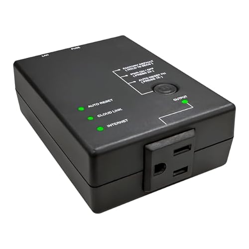 ezOutlet5 IP Enabled Remote Power, Ping Auto Reboot, Single Outlet, 10A Fuse, WiFi & LAN, Cloud & APP.