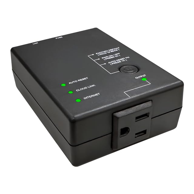ezOutlet5 IP Enabled Remote Power, Ping Auto Reboot, Single Outlet, 10A Fuse, WiFi & LAN, Cloud & APP.