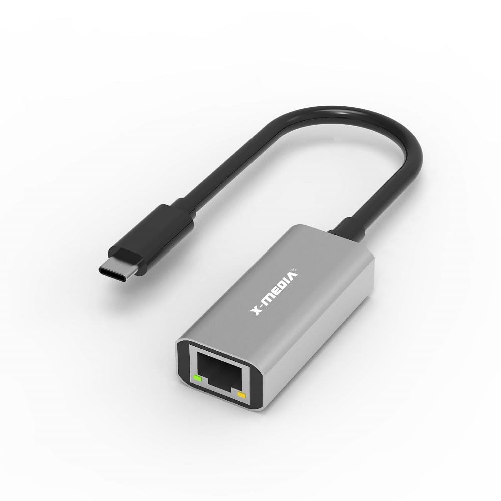 X-MEDIA XM-UE3000C USB 3.0 Type-C 10/100/1000Mbps Gigabit Ethernet LAN Network Adapter | Plug & Play | Realtek RTL8153 Chipset | Windows 11 & Linux