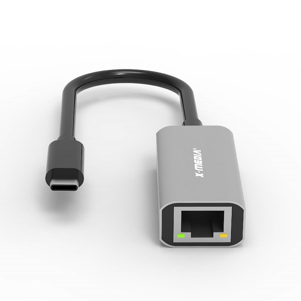 X-MEDIA XM-UE3000C USB 3.0 Type-C 10/100/1000Mbps Gigabit Ethernet LAN Network Adapter | Plug & Play | Realtek RTL8153 Chipset | Windows 11 & Linux