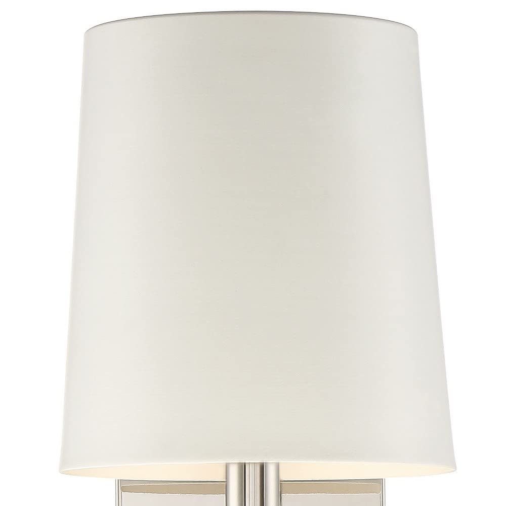 Crystorama Bromley 1 Light Polished Nickel Sconce