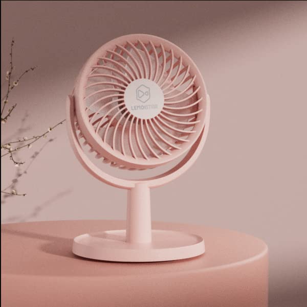 Shinebella 4 Speeds Small Desk Fan with Strong Airflow, Personal Portable Mini USB Fan, Quiet, 310 Degree Rotation, Detachable, Easy to Clean