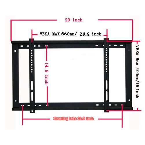 VideoSecu TV Wall Mount Low-Profile LCD LED Plasma Bracket for Most 32" to 75" Sony Bravia Samsung LG Haier TCL Vizio Sharp AQUOS Westinghouse Pioneer
