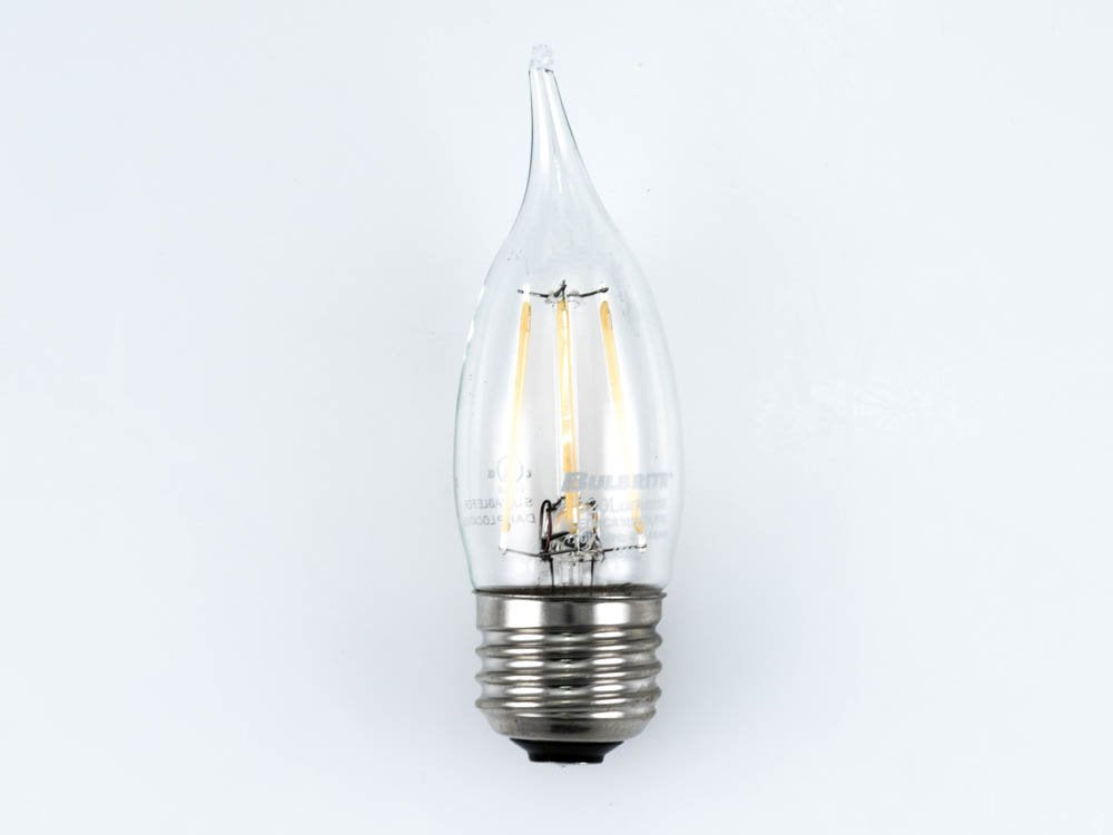 Bulbrite 776560 LED4CA10/27K/FIL 4W LED CA10 Flame-Tip Chandelier Bulb, Warm White