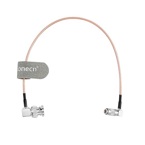 Uonecn Right Angle DIN 1.0/2.3 Mini BNC to RG179 Right Angle BNC Coaxial Cable Video Cable for Blackmagic HyperDeck Shuttle 75ohm