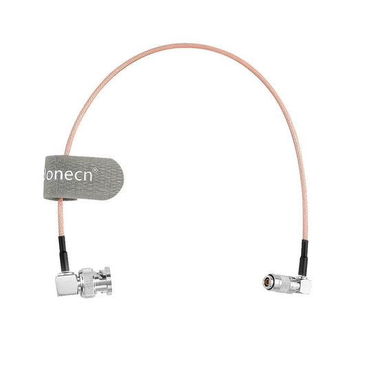 Uonecn Right Angle DIN 1.0/2.3 Mini BNC to RG179 Right Angle BNC Coaxial Cable Video Cable for Blackmagic HyperDeck Shuttle 75ohm
