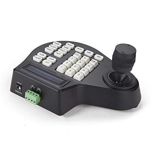 EVERSECU Mini Analog PTZ Camera Keyboard with 4D Joystick, PTZ Speed Dome Camera Controller with RS485 Input
